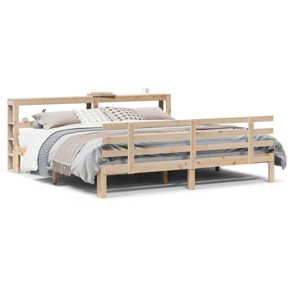 Bed Frame with Headboard without Mattress 200x200 cm