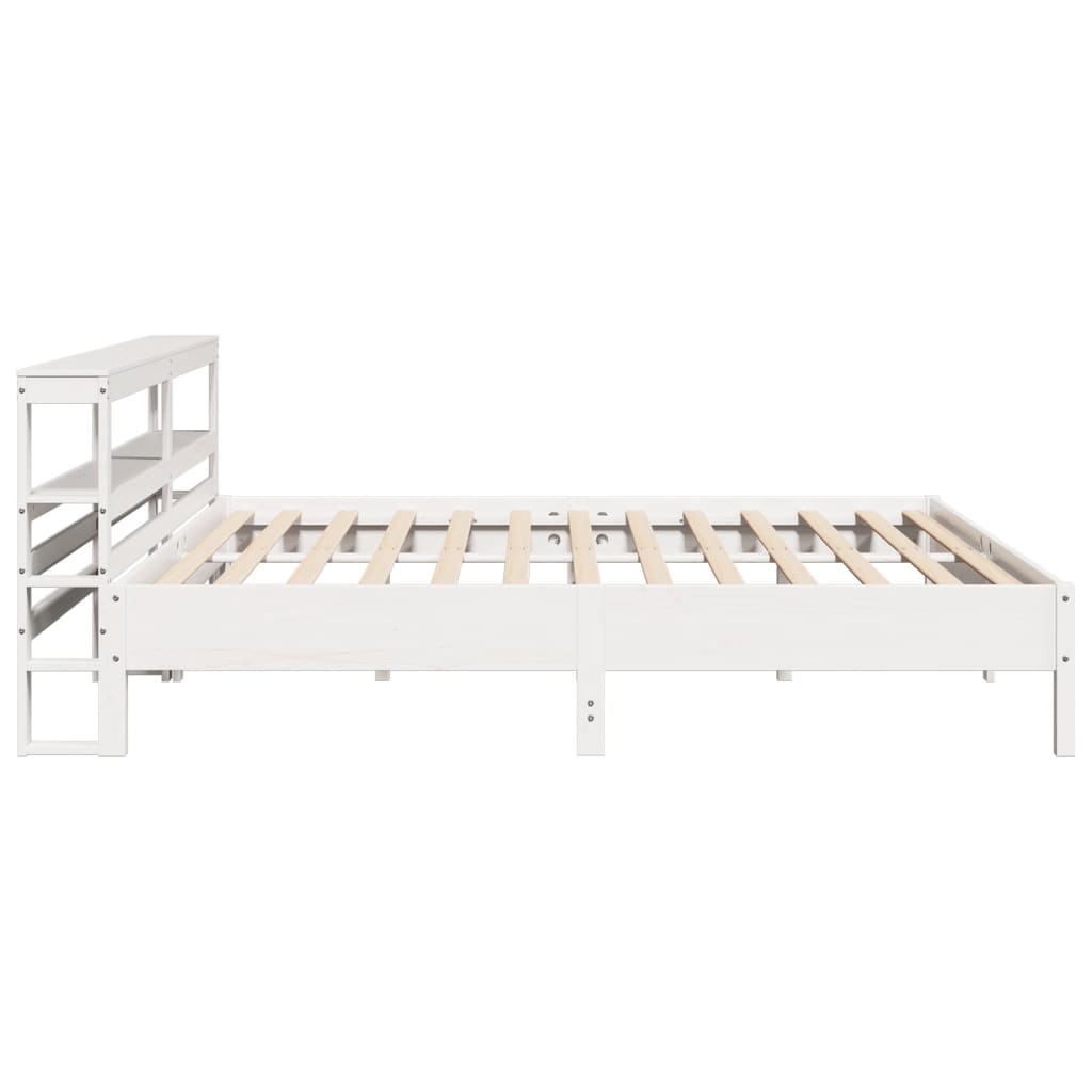 Bed Frame without Mattress White 180x200 cm Super King Solid Wood Pine