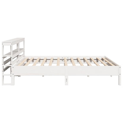 Bed Frame without Mattress White 180x200 cm Super King Solid Wood Pine