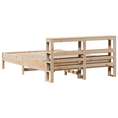 Bed Frame without Mattress 140x200 cm Solid Wood Pine