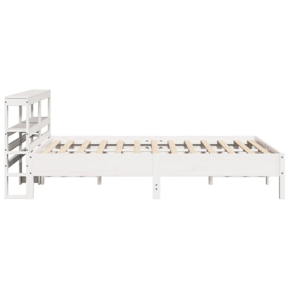 Bed Frame without Mattress White 140x200 cm Solid Wood Pine