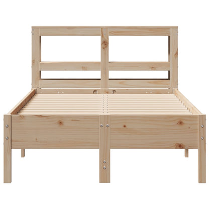 Bed Frame without Mattress 120x200 cm Solid Wood Pine