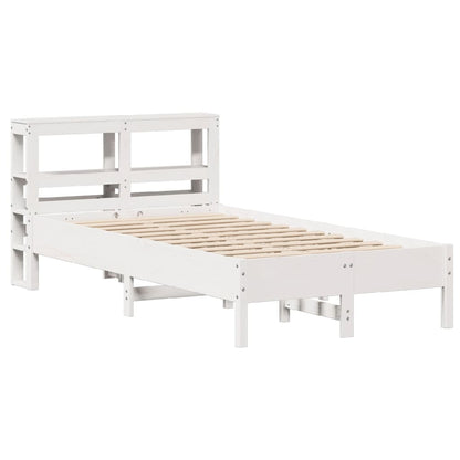 Bed Frame without Mattress White 120x200 cm Solid Wood Pine