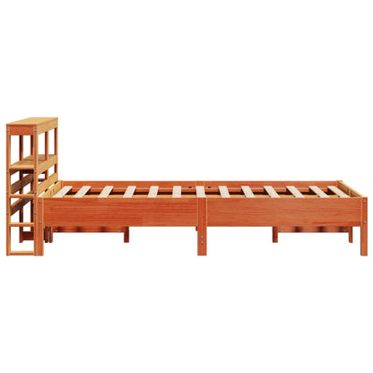 Bed Frame without Mattress Wax Brown 100x200 cm Solid Wood Pine