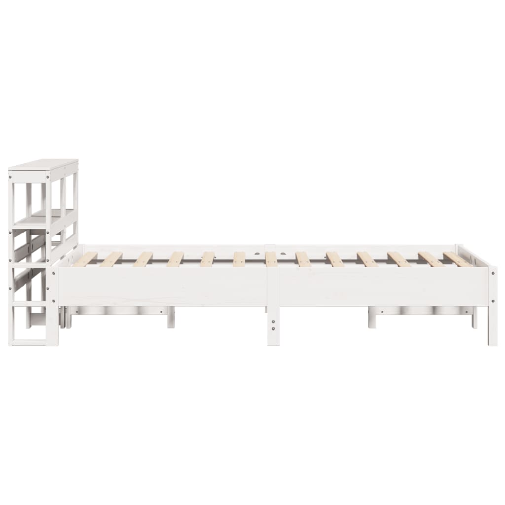 Bed Frame without Mattress White 90x200 cm Solid Wood Pine
