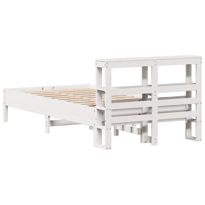 Bed Frame without Mattress White 120x190 cm Small Double Solid Wood Pine