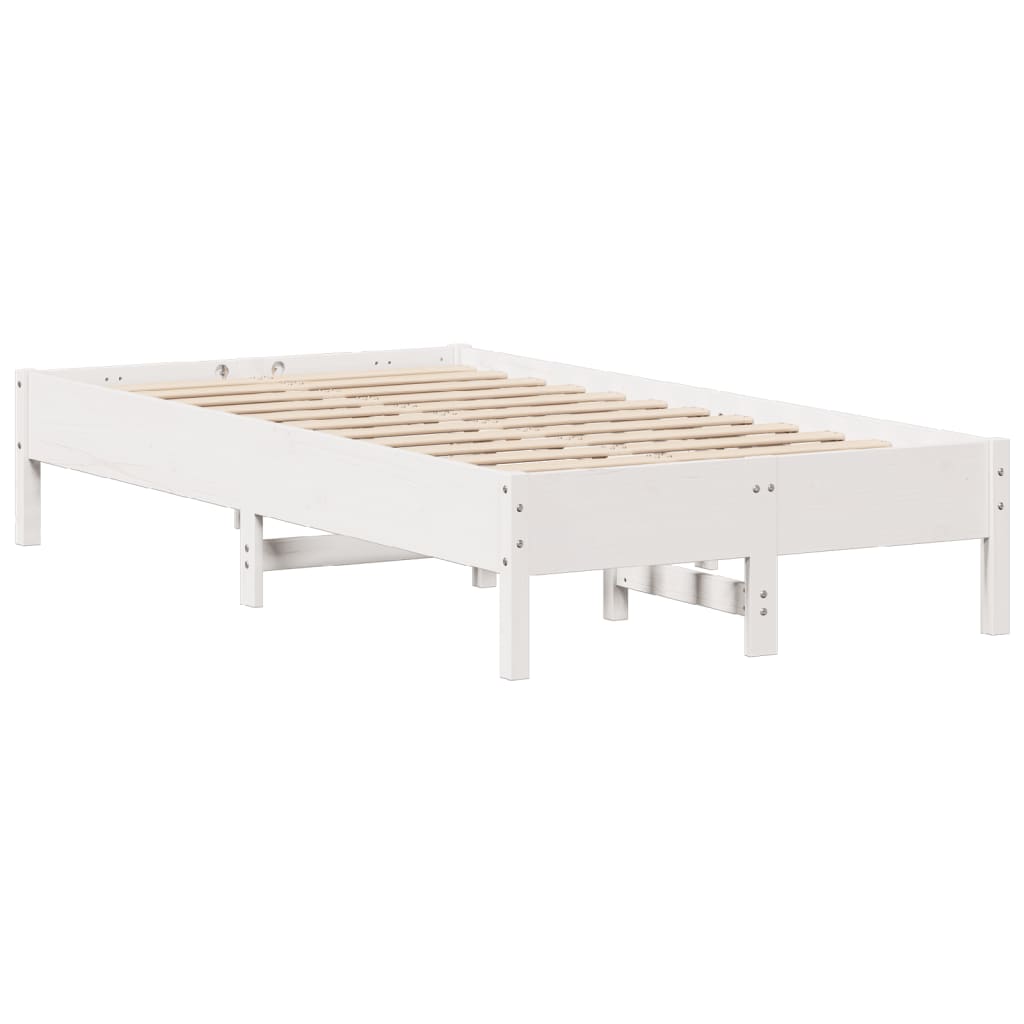 Bed Frame without Mattress White 90x190 cm Single Solid Wood Pine