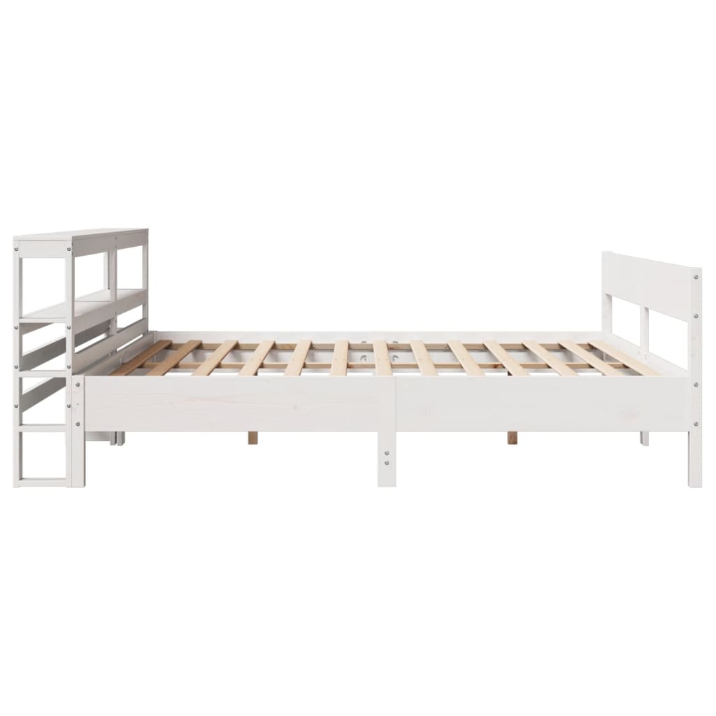 Bed Frame without Mattress White 180x200 cm Super King Solid Wood Pine
