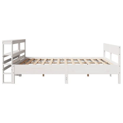 Bed Frame without Mattress White 180x200 cm Super King Solid Wood Pine