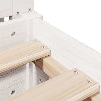 Bed Frame without Mattress White 180x200 cm Super King Solid Wood Pine
