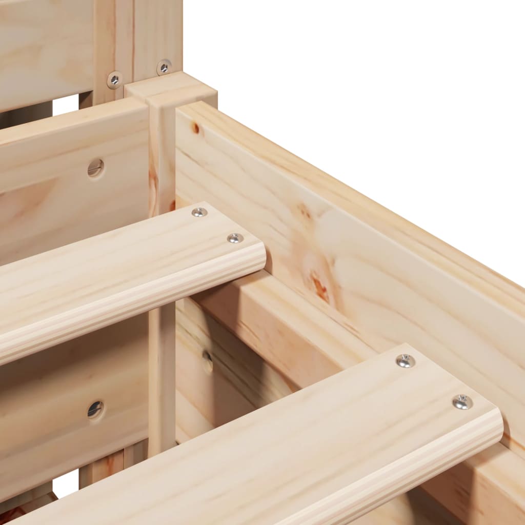 Bed Frame without Mattress 140x190 cm Solid Wood Pine