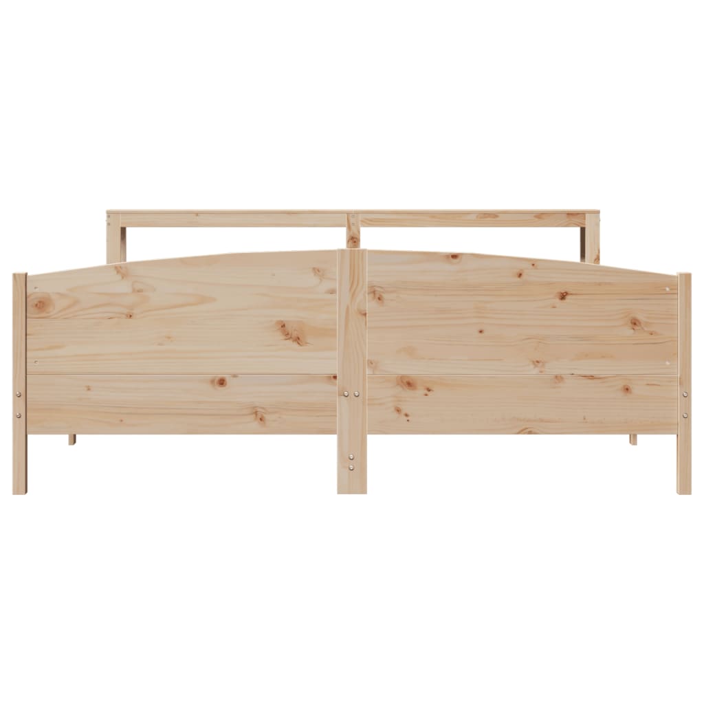 Bed Frame without Mattress 180x200 cm Super King Solid Wood Pine
