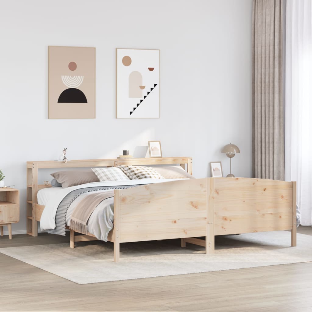 Bed Frame without Mattress 180x200 cm Super King Solid Wood Pine