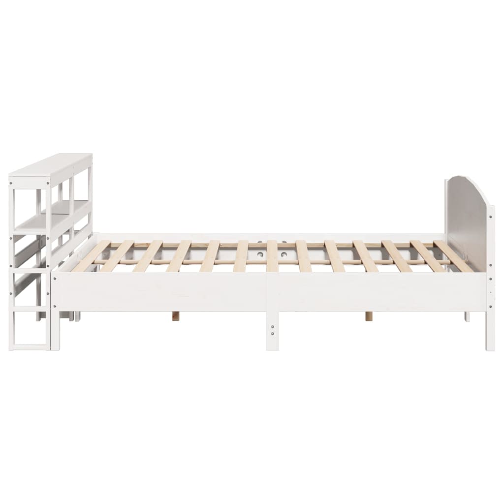 Bed Frame without Mattress White 180x200 cm Super King Solid Wood Pine