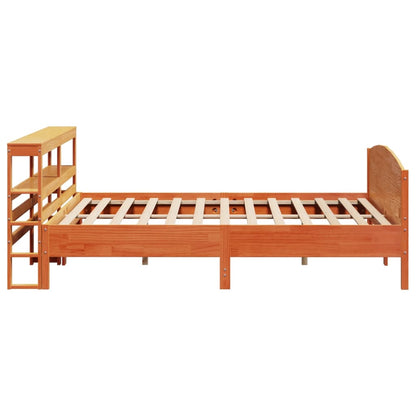 Bed Frame without Mattress Wax Brown 180x200 cm Super King Solid Wood Pine