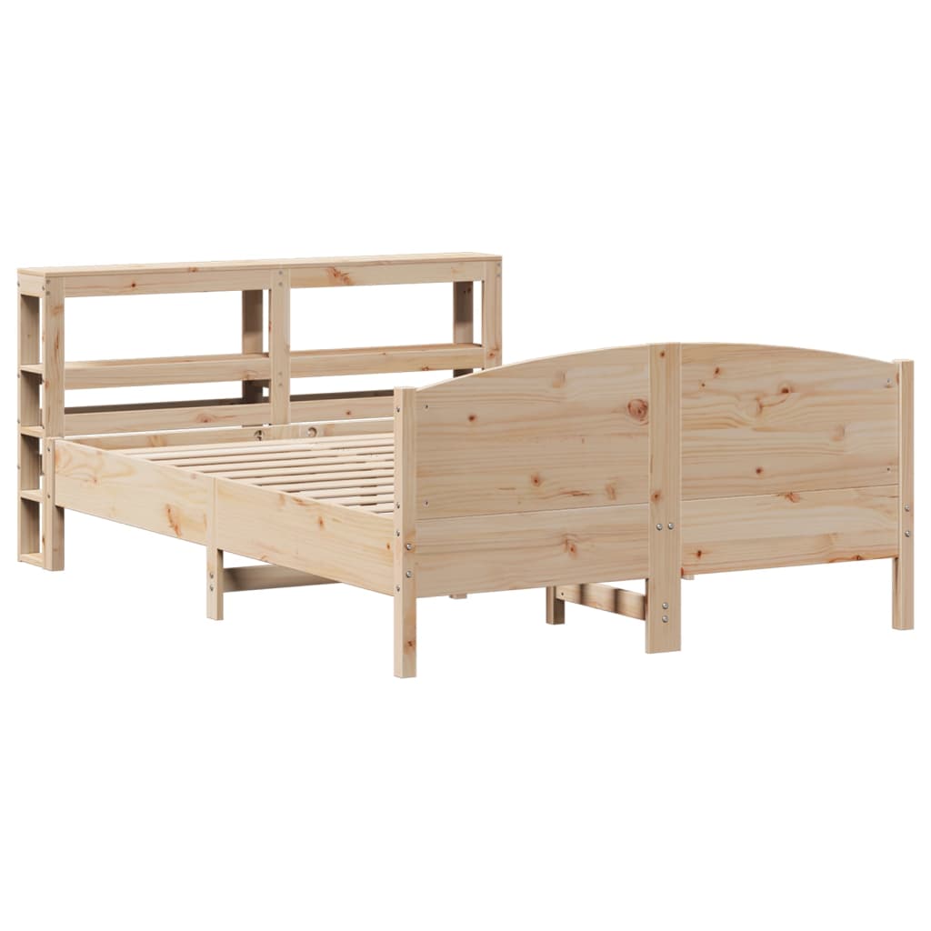 Bed Frame without Mattress 140x200 cm Solid Wood Pine