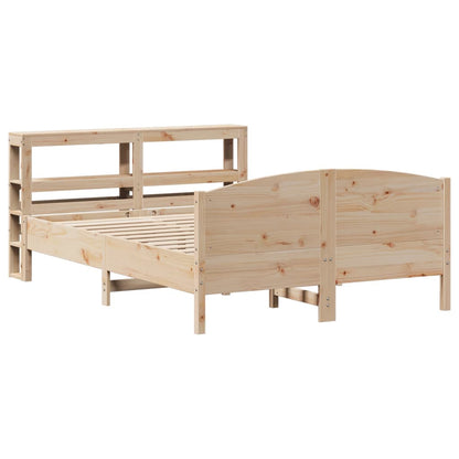 Bed Frame without Mattress 140x200 cm Solid Wood Pine