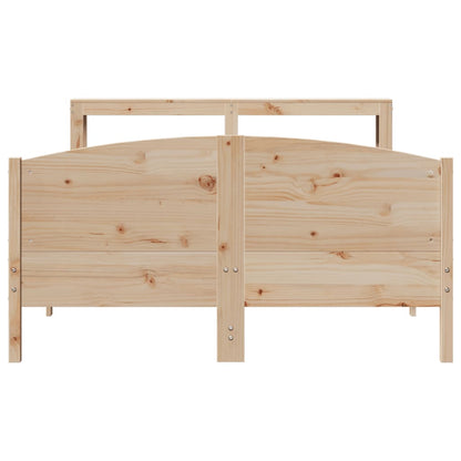 Bed Frame without Mattress 140x200 cm Solid Wood Pine