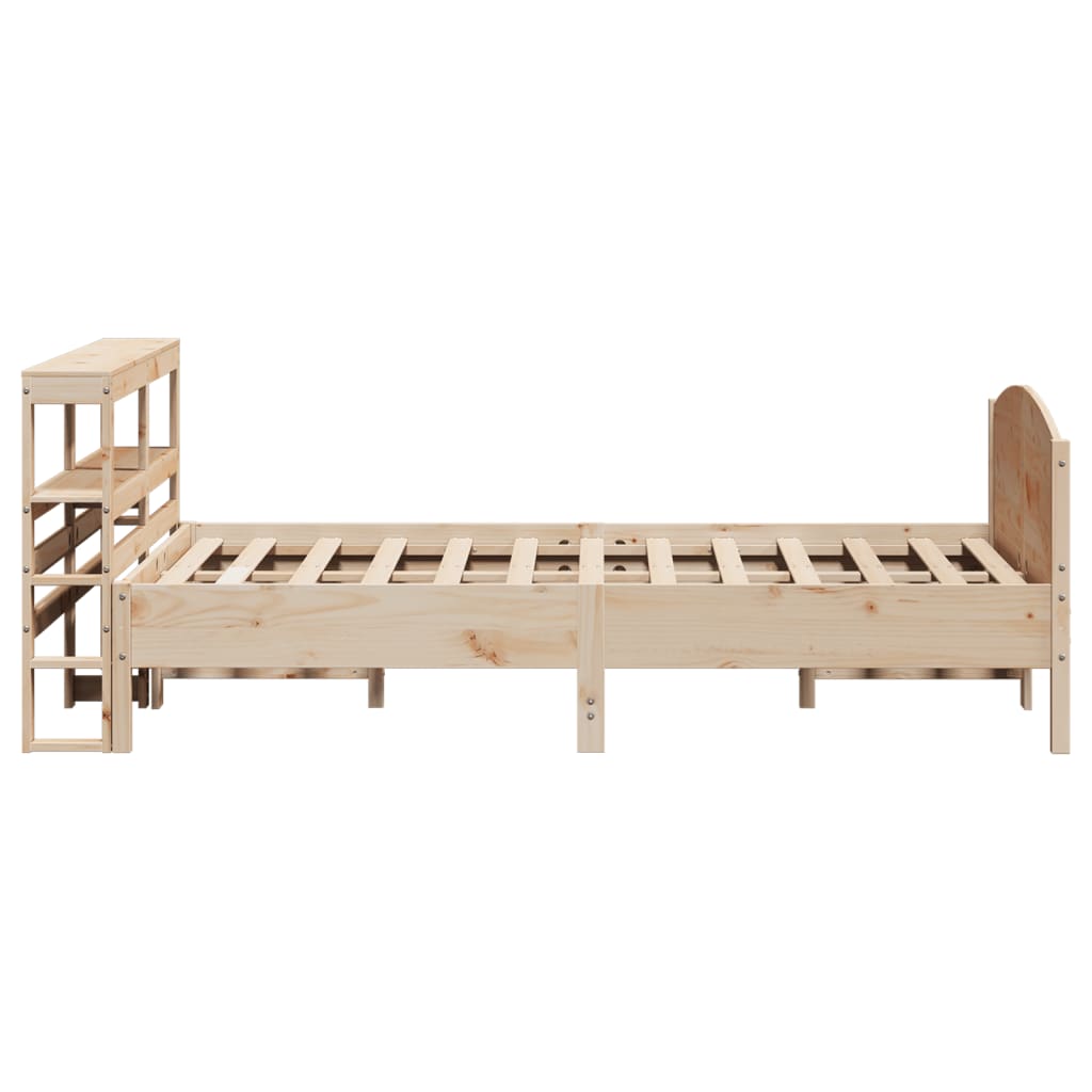 Bed Frame without Mattress 140x200 cm Solid Wood Pine