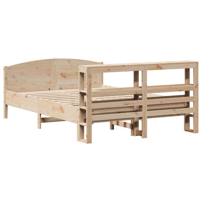 Bed Frame without Mattress 140x200 cm Solid Wood Pine