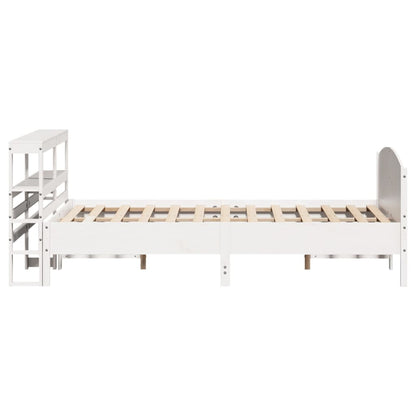 Bed Frame without Mattress White 140x200 cm Solid Wood Pine