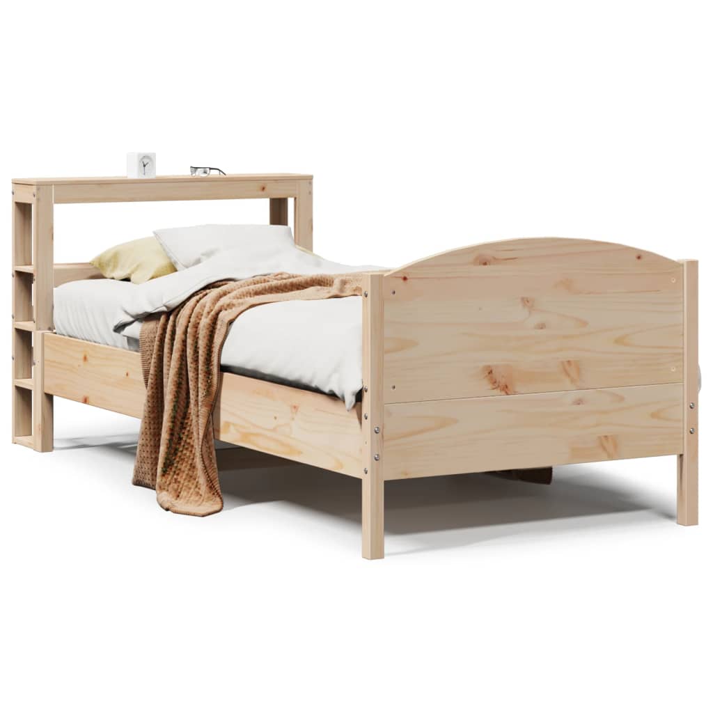 Bed Frame without Mattress 100x200 cm Solid Wood Pine