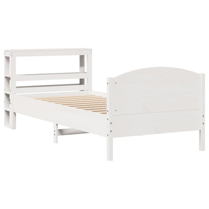 Bed Frame without Mattress White 90x200 cm Solid Wood Pine