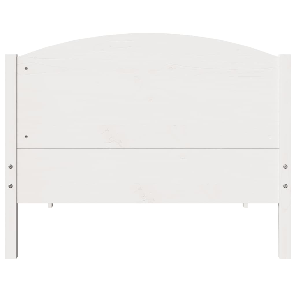 Bed Frame without Mattress White 90x200 cm Solid Wood Pine