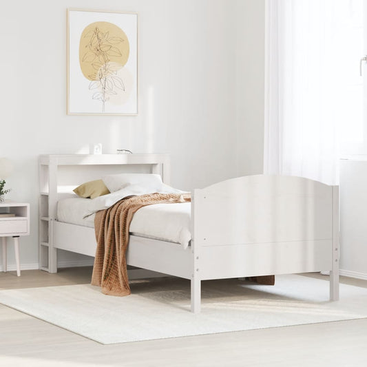 Bed Frame without Mattress White 90x200 cm Solid Wood Pine