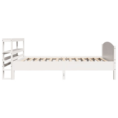 Bed Frame without Mattress White 75x190 cm Small Single Solid Wood Pine