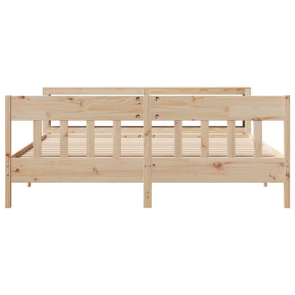 Bed Frame without Mattress 180x200 cm Super King Solid Wood Pine