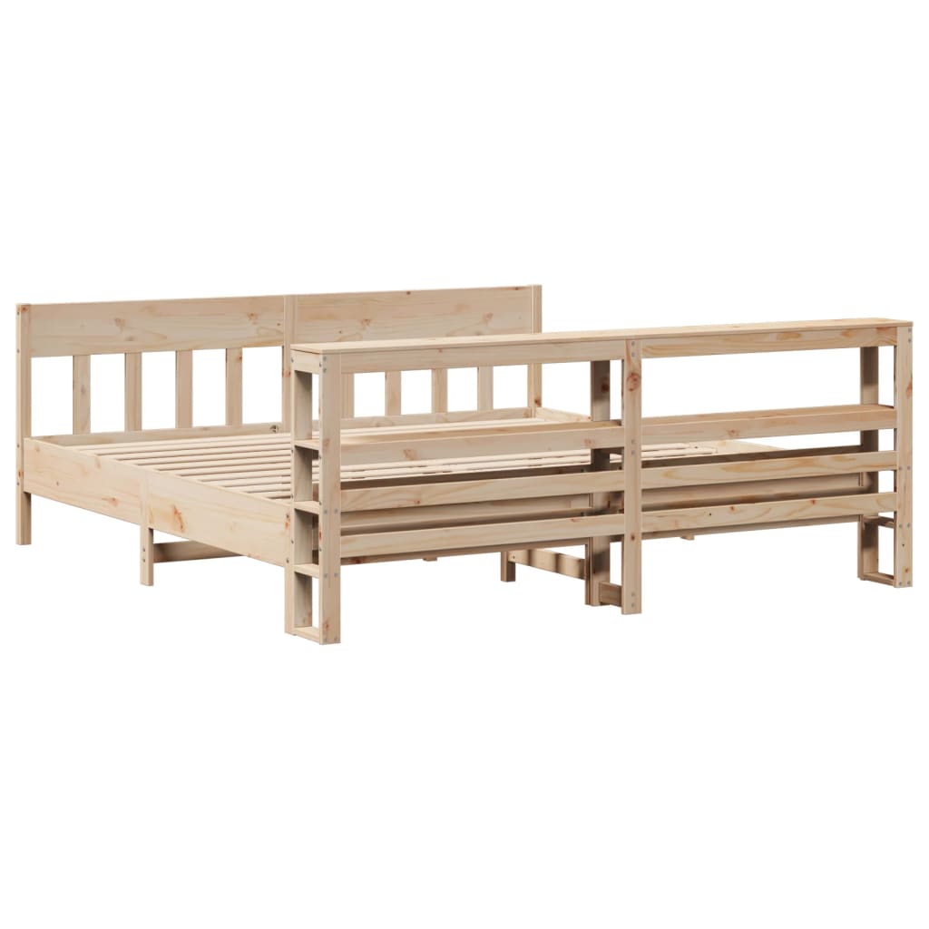 Bed Frame without Mattress 180x200 cm Super King Solid Wood Pine