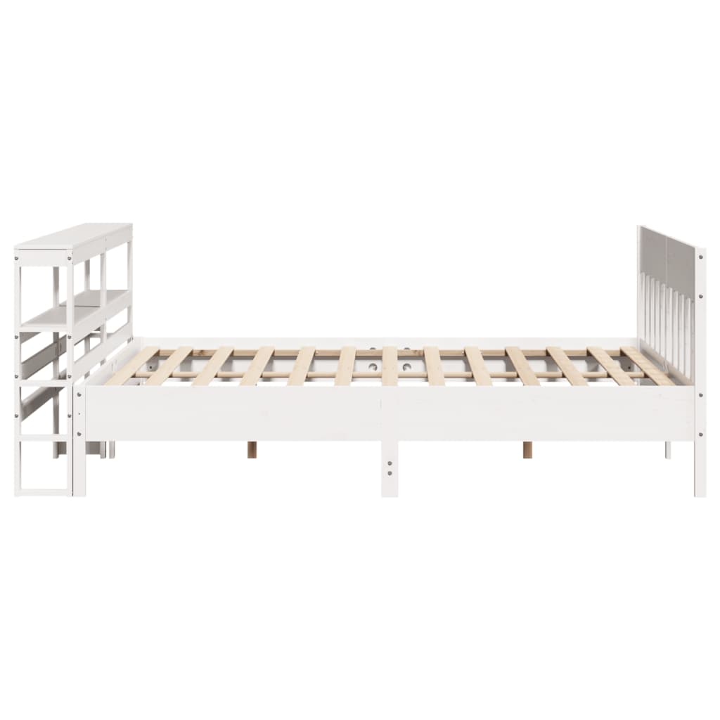 Bed Frame without Mattress White 180x200 cm Super King Solid Wood Pine