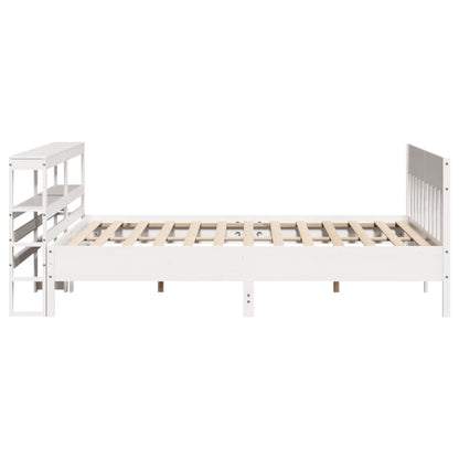 Bed Frame without Mattress White 180x200 cm Super King Solid Wood Pine