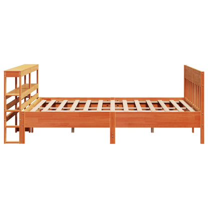 Bed Frame without Mattress Wax Brown 180x200 cm Super King Solid Wood Pine