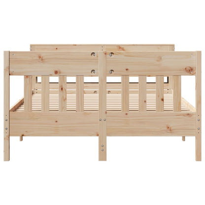 Bed Frame without Mattress 160x200 cm Solid Wood Pine