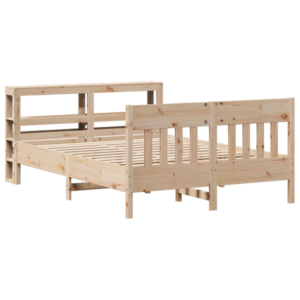 Bed Frame without Mattress 120x200 cm Solid Wood Pine