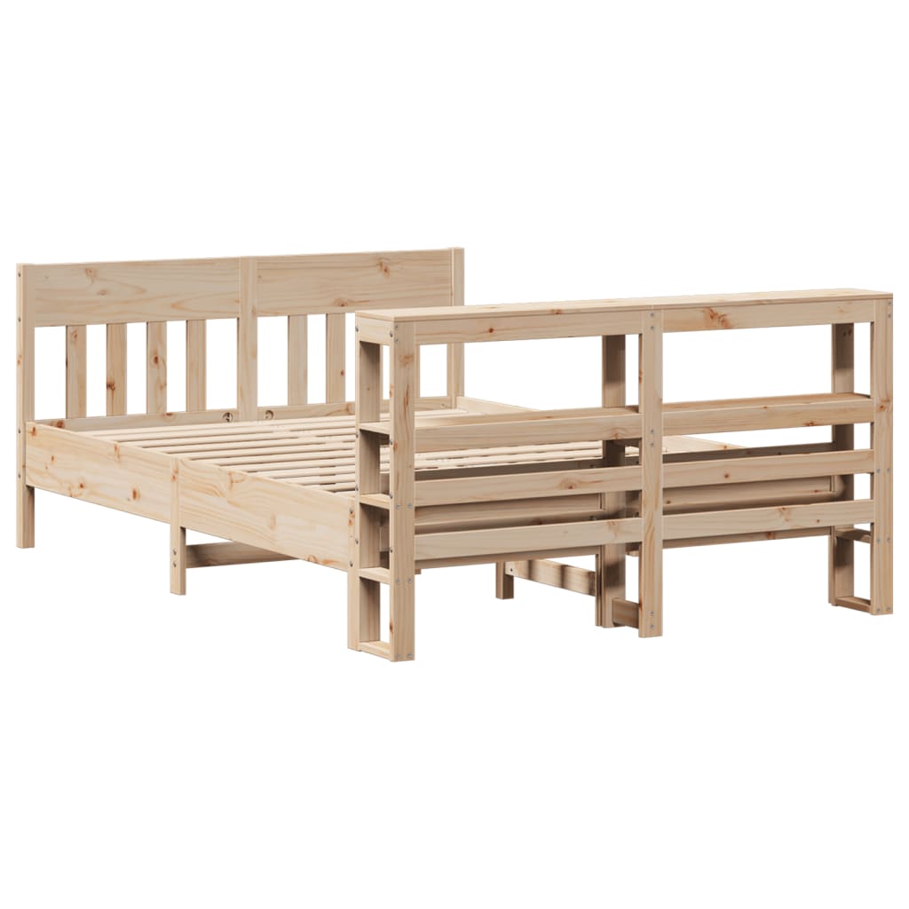Bed Frame without Mattress 120x200 cm Solid Wood Pine