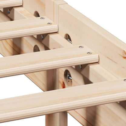 Bed Frame without Mattress 120x200 cm Solid Wood Pine