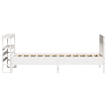 Bed Frame without Mattress White 90x200 cm Solid Wood Pine