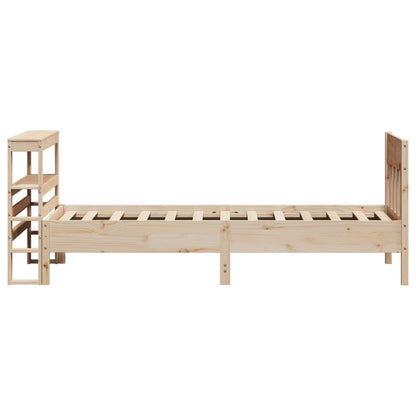 Bed Frame without Mattress 75x190 cm Small Single Solid Wood Pine