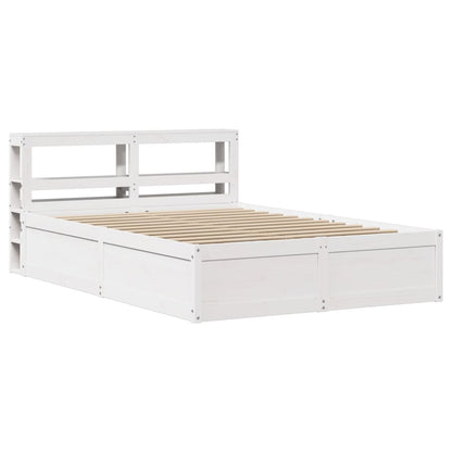 Bed Frame with Headboard White 160x200 cm Solid Wood Pine