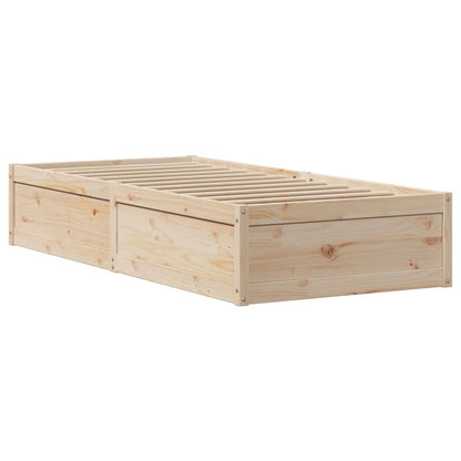 Bed Frame with Headboard 100x200 cm Solid Wood Pine