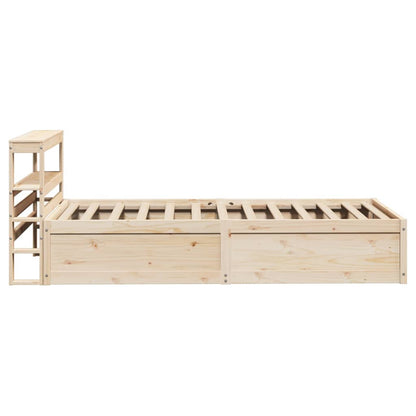 Bed Frame with Headboard 100x200 cm Solid Wood Pine