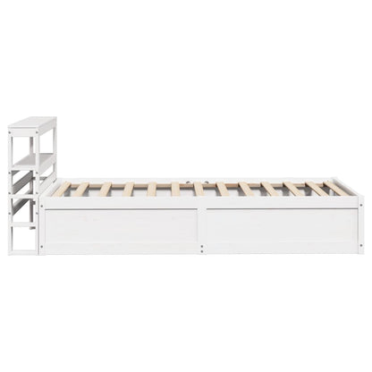 Bed Frame with Headboard White 90x200 cm Solid Wood Pine