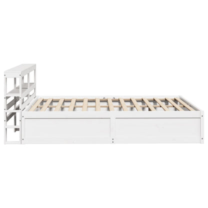 Bed Frame with Headboard White 120x190 cm Small Double Solid Wood Pine