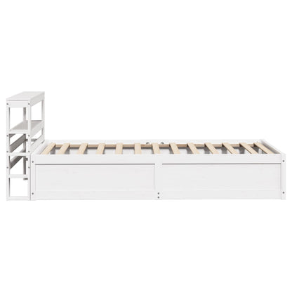 Bed Frame with Headboard White 75x190 cm Small Single Solid Wood Pine