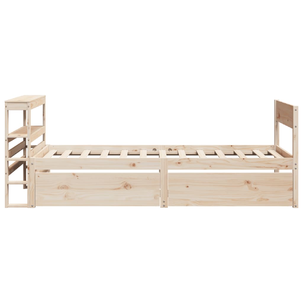 Bed Frame without Mattress 100x200 cm Solid Wood Pine