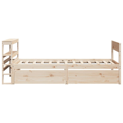 Bed Frame without Mattress 100x200 cm Solid Wood Pine
