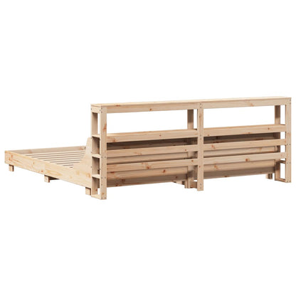 Bed Frame without Mattress 180x200 cm Super King Solid Wood Pine